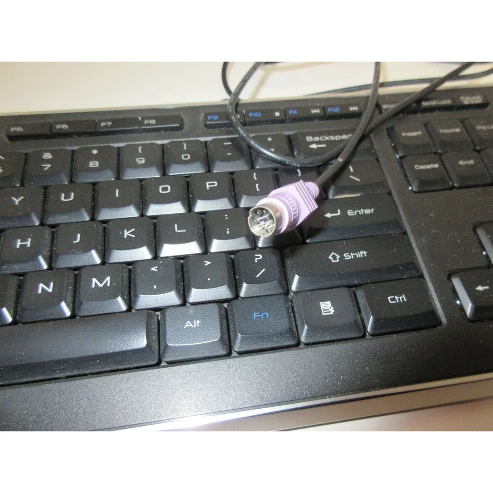 Gateway KB-0817 Wired PS/2 Keyboard Black Full Size Multimedia for Desktop PC